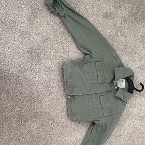 Primark Green Cropped Jacket